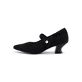 Vintage Pearl Strap Mary Jane Heels – Tweed Knit Block Heel Pumps